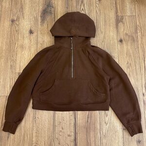 Lululemon Scuba Oversized Half Zip Hoodie Size XS/S In Java